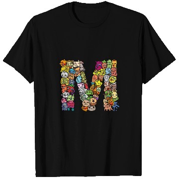 Discover Letter M Monsters Alphabet Name Initial Cute Monogrammed T-Shirts