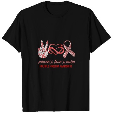 Discover Peace Love Cure Multiple Myeloma Awareness 1 T-Shirts
