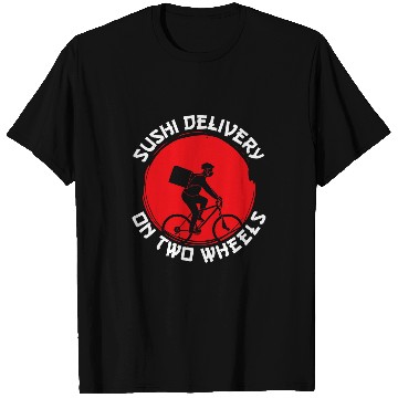 Discover Sushi Delivery On Two Wheels Bicycle Cycling T-Shirts