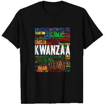 Discover Kwanzaa 7 Principles Word Art T-Shirts
