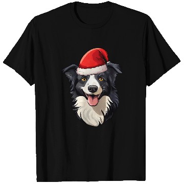 Discover Santa Hat Christmas Border Collie T-Shirts