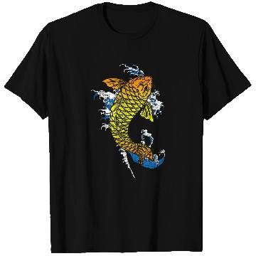 Discover Koi Fish Waves Japan Japanese Art T-Shirts