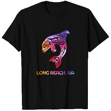 Discover Tribal Long Beach WA Orca Killer Whale Native American T-Shirts