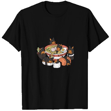 Discover Ramen Sushi Miniature Pinscher Dog T-Shirts