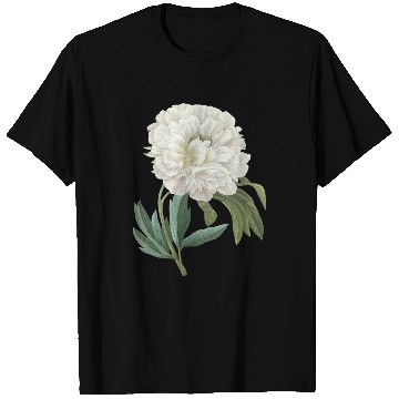 Discover PierreJosephRedoute White Peony Paint Flower Gardener T-Shirts