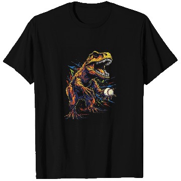 Discover T Rexs Playing Baseball Funny Dinosaur Baseball Player Coachs 1 T-Shirts