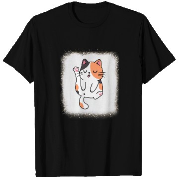 Discover Kawaii Cat Daddy Mommy Boy Girl Funny Leopard Bleached T-Shirts