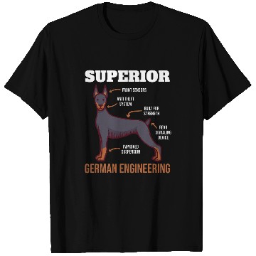 Discover Superior German Engineering Dog Doberman Pincher 1 T-Shirts