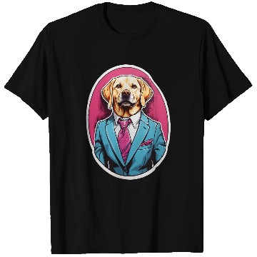 Discover Labrador Formalwear Yellow Lab in Suit and Tie Dog T-Shirts