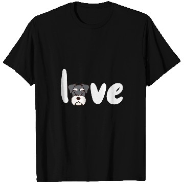 Discover SCHNAUZER DOG LOVE for valentines day T-Shirts