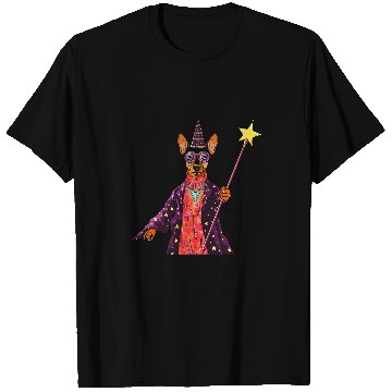 Discover Miniature Pinscher Wizard Funny Dog Magic 2 T-Shirts