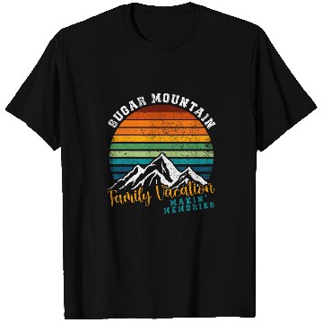 Discover Sugar Mountain Family Vacation Mountain Camping Crew T-Shirts