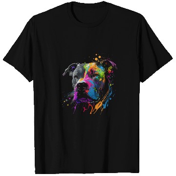 Discover Pitbull Splash Art Cute Dog Lover T-Shirts