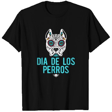 Discover Pitbull Sugar Skull Mexican Dog Dia De Los Muertos Halloween 2 T-Shirts