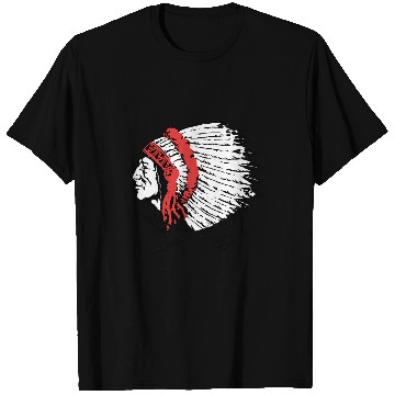Discover Trendy vintages Native American Warrior Profile Silhouette T-Shirts
