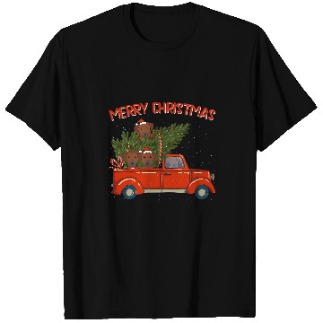 Discover Rhodesian ridgeback xmass vintages Red Pickup T-Shirts