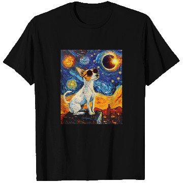 Discover Total Solar Eclipse Toy Fox Terrier Dog 1 T-Shirts