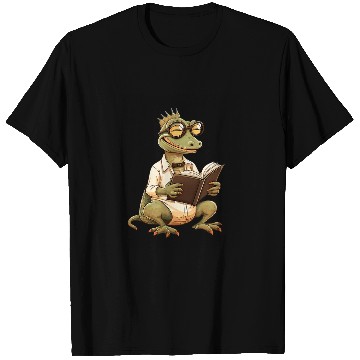 Discover Lizard Reading Book Funny Bookworm Reader Read Librarian 23 T-Shirts