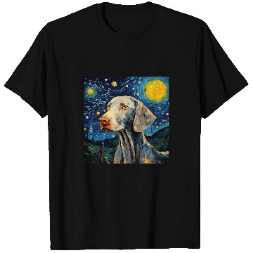 Discover Weimaraner Starry Night For Dog Mom Dog Dad T-Shirts