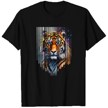 Discover Siberian Tiger with abstract beauty 1 T-Shirts