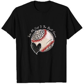 Discover Take Me Out To The Ball Game Leopard Baseball Player Lover T-Shirts