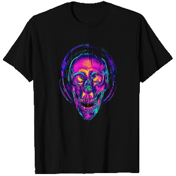 Discover skull DJ Table Skull Disc Jockey Headphones T-Shirts
