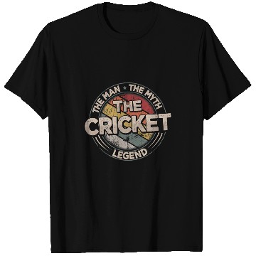 Discover The Cricket Legend Retro Cricketer Men Cricket T-Shirts