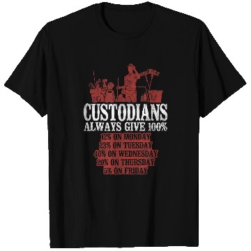 Discover School Custodian Janitor Custodian Always Give 100 12 On T-Shirts