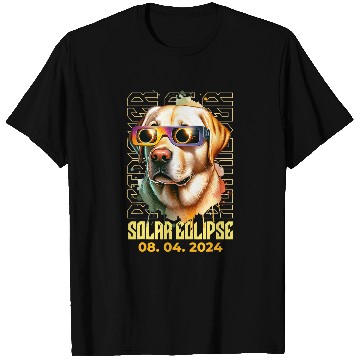Discover Solar Eclipse 2024 Dog Wearing Solar Eclipse Glasses T-Shirts