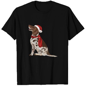 Discover German Shorthaired Pointer dog Santa Christmas dogs lover T-Shirts