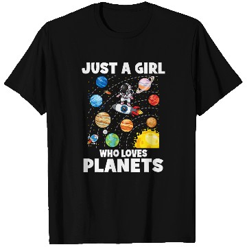 Discover Just A Girl Who Loves Planets Solar System Space Astronaut T-Shirts