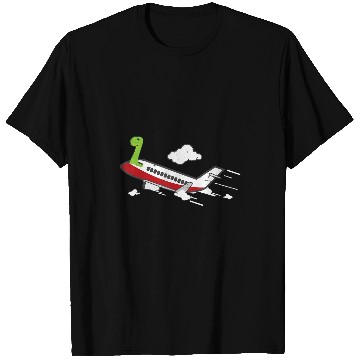 Discover Airplane Pilot Dinosaur On An Airplane T-Shirts