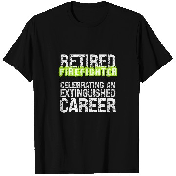 Discover Retiring Firefighter Distinguished Extinguished Career Pun T-Shirts