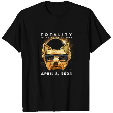 Discover Solar Eclipse 2024 Yorkshire Terrier Dog T-Shirts