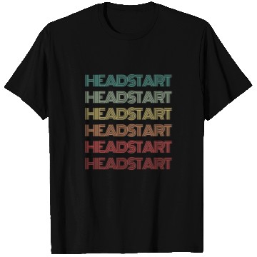 Discover Retro HEAD START Back To School 60s Groovy Text Hello T-Shirts