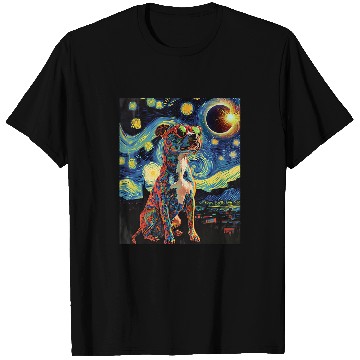 Discover Total Solar Eclipse Pit Bull Dog T-Shirts