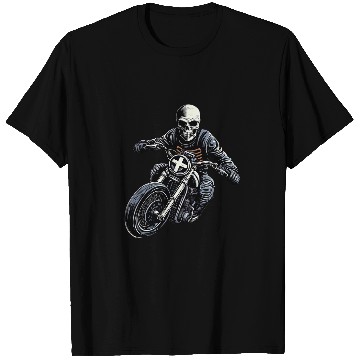 Discover Motorcycle Skeleton T-Shirts