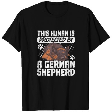 Discover This Human Is Protected By A German Shepherd T-Shirts
