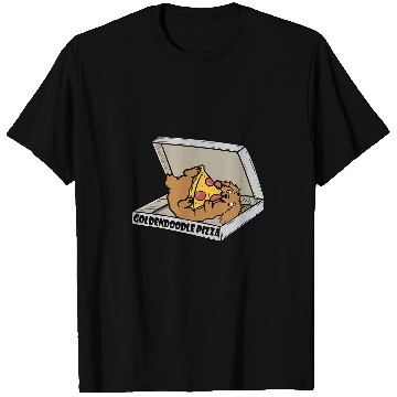 Discover Dog Goldendoodle Pizza Goldendoodle Dog T-Shirts