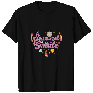 Discover Second Grade Outer Space Planet Galaxy Astronaut T-Shirts
