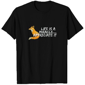 Discover LIFE IS A MIRACLE APPRECIATE IT RED FOX PASTEL ART T-Shirts