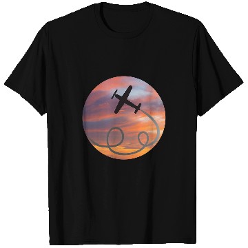 Discover Airplane Flying In Flight Pilot Aviator Aviation Themed T-Shirts