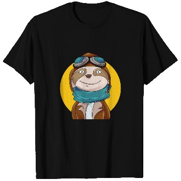 Discover Aviator Sloth Pilot T-Shirts