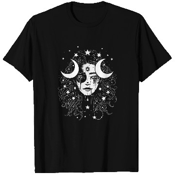Discover Moon Astrology Astronomer Astronomy Tarot Gothic Goth T-Shirts