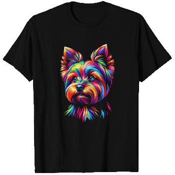 Discover Pop Art Yorkshire Terrier Dog Terriers Yorkie T-Shirts