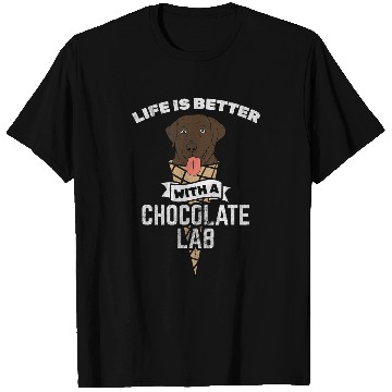 Discover Labrador Lab Dog Life Is Better With Chocolate Lab Black Labrador T-Shirts