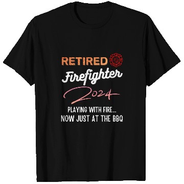 Discover Retired Firefighter 2024 2BBQ Chief T-Shirts