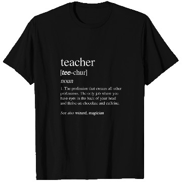 Discover Teacher Definition Wizard Magician T-Shirts