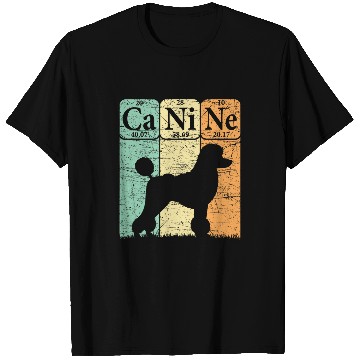 Discover Poodle Dog Periodic Table Elements Dog Lover Canine 3 T-Shirts