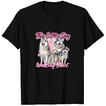 Discover This Is Dog Walking Husky Dogs Lovers T-Shirts